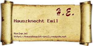 Hauszknecht Emil névjegykártya