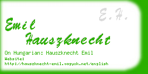 emil hauszknecht business card
